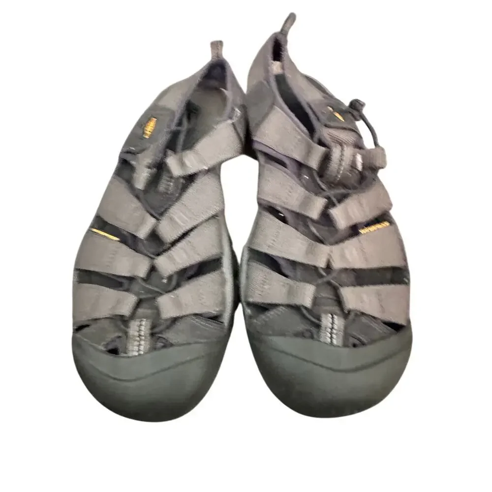 KEEN Men's Gray Newport H2 Leather Flats Sandals Size 9.5